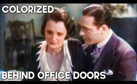 Behind Office Doors | COLORIZED | Old Romance Movie | Classic Drama